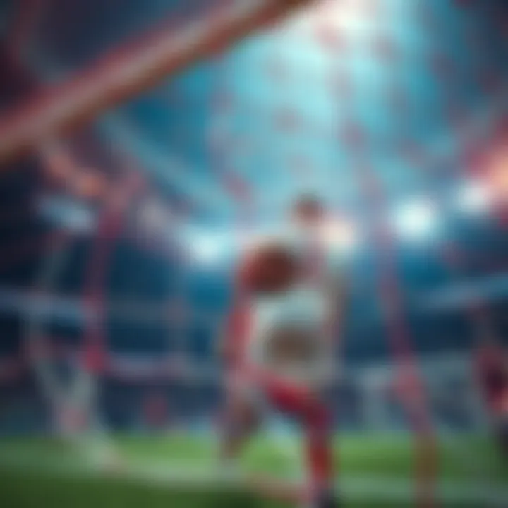 A scene showing sports netting in a video game failing to stop a ball, highlighting gameplay issues.