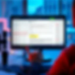 Squires' Emails Display A computer screen showing an email inbox with highlighted cringe-worthy messages labeled tone-deaf. A concerned person looks at the screen, pondering the content.