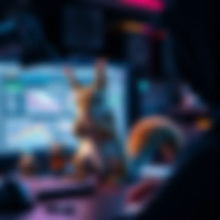 A digital artist troubleshooting key frame issues on a squirrel animation project, with character models and software interface visible in the background.