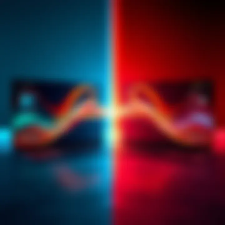 A side-by-side view of Stable Diffusion and ComfyUI interfaces showcasing their features for AI image generation