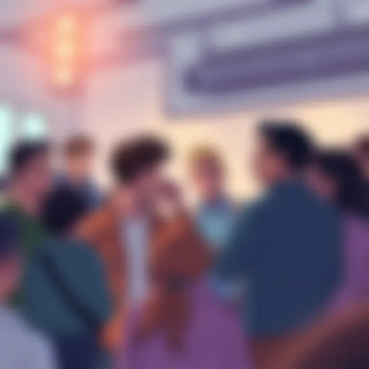 A group of people discussing opinions about the Stand with Animation community, expressing various viewpoints and emotions.