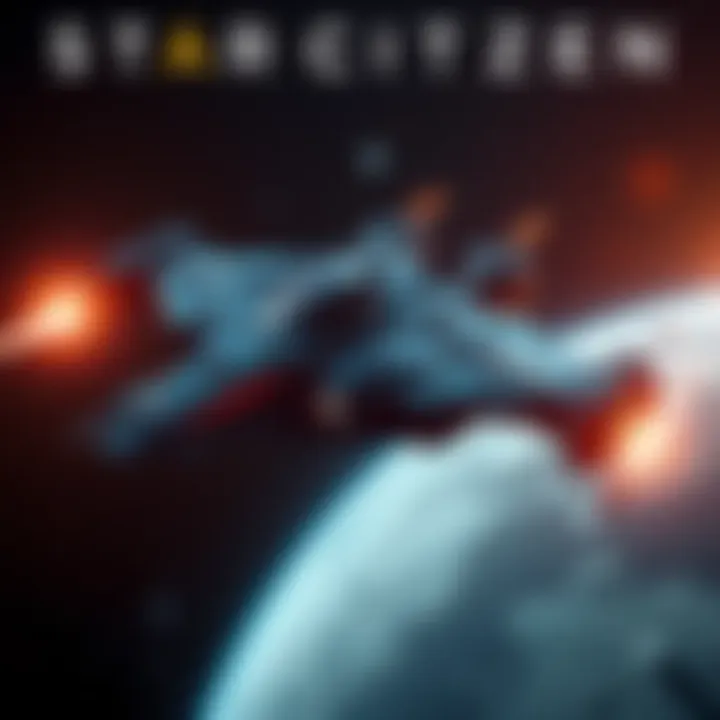 Star Citizen Concept Ship Launch A futuristic spaceship displayed during the announcement of Star Citizen's new ship costing $5,000 as part of its funding milestone.