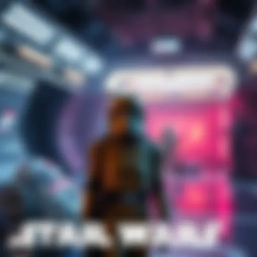 A scene depicting a character in a sci-fi setting, referencing the phrase 'This isn’t the droid you’re looking for' with a casual stance.