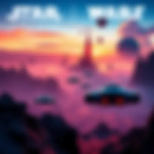 A vibrant Star Wars scene enhanced using MiniMax H3 technology, featuring iconic spacecraft and alien landscapes