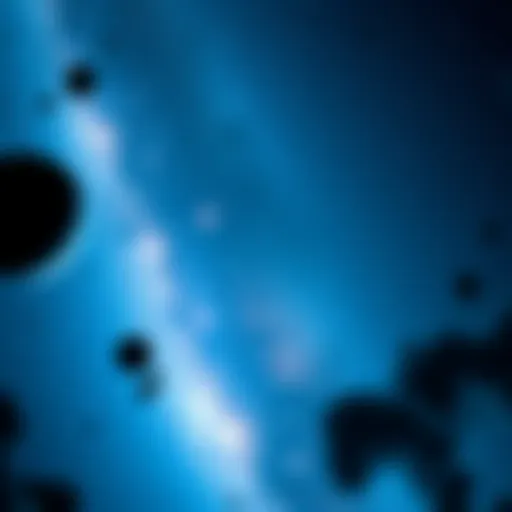 A stunning view of various celestial bodies including stars and planets visible in the night sky