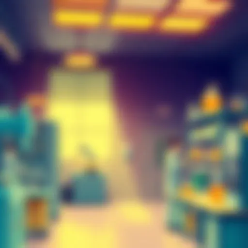 An illustration showing a lab setting with scientists working on fuel technology using plutonium, symbolizing the collaboration between government and start-ups.