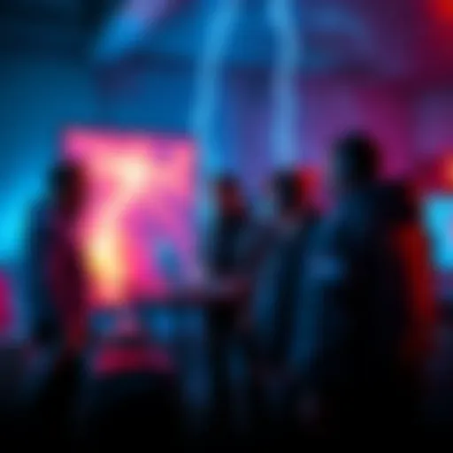 A conceptual image of a startup team working on technology to stop lightning and prevent wildfires, showcasing equipment and brainstorming.