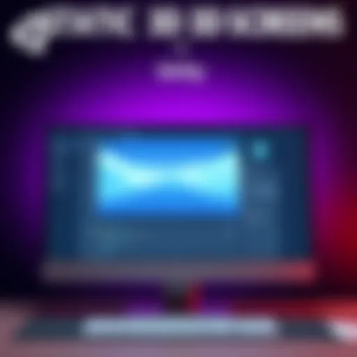 A computer screen displaying a static 3D image within the Unity interface, showcasing a visual project setup.