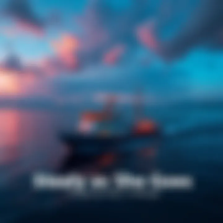 A sturdy ship sailing smoothly over calm waters, symbolizing steady progress through challenges.