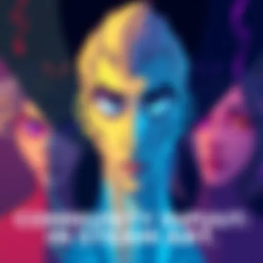 Illustration showing different face designs for Steam art, inviting feedback from the community.