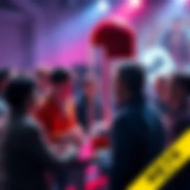 A group of people discussing their thoughts on a new steam capsule in a lively setting.