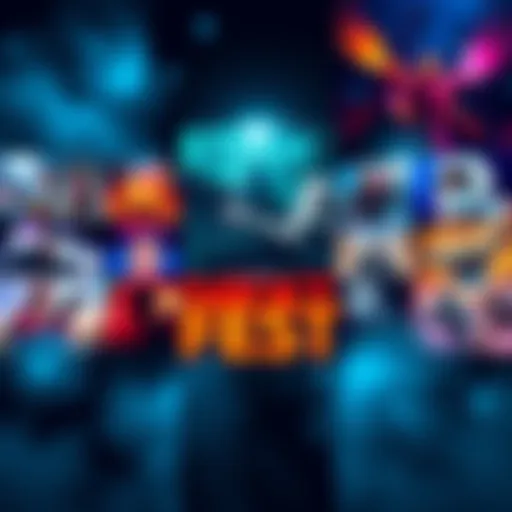 A collage of various vibrant and eye-catching images related to video games, representing potential highlights for Steam Next Fest.