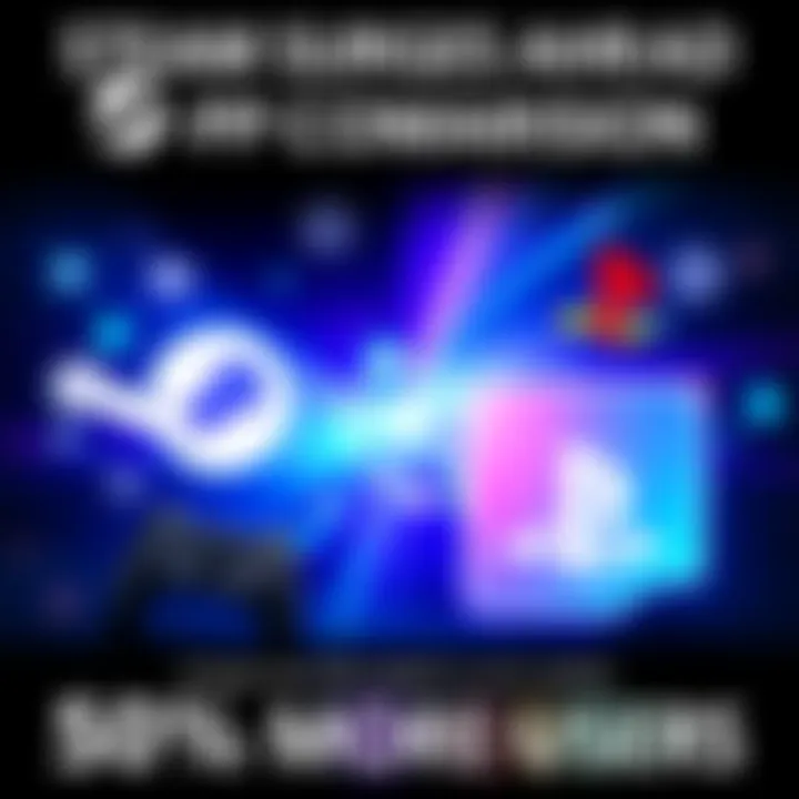 A graphical comparison showing Steam having 50% more users than PlayStation, with gaming icons and logos representing both platforms.