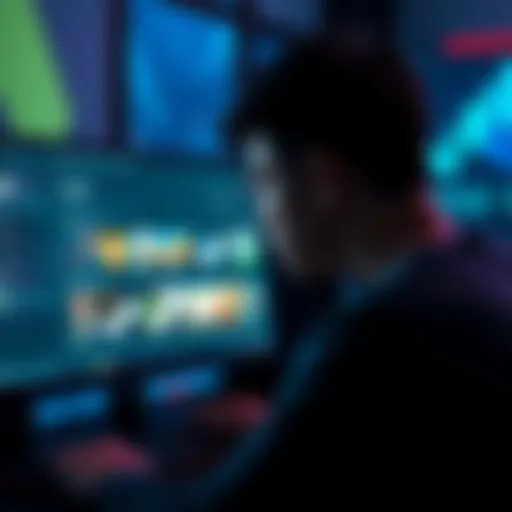 A person looking at their Steam wishlist on a computer screen, deep in thought about possible hidden messages in their game selections.