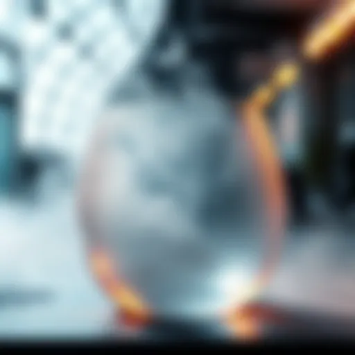 An image showing a digital rendering of a glass object with a foggy, steamy effect, suggesting a greenhouse atmosphere.