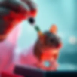 A scientist injecting neural stem cells into a mouse, showcasing a breakthrough in stroke recovery research.