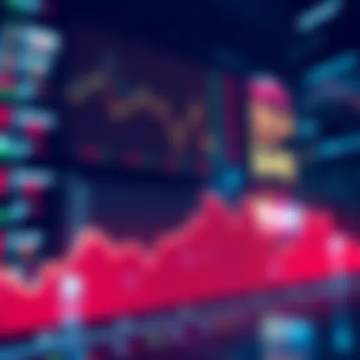 Graph showing a significant drop in tech stock values due to Nasdaq plunge
