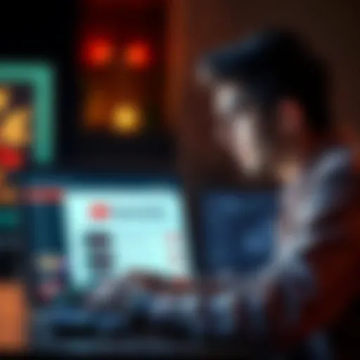 A frustrated person looking at a laptop screen with subscription options, symbolizing difficulties in canceling streaming services.