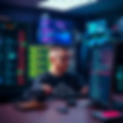 Using Strings for Code Conditions A programmer using a computer showcasing simple string code for multi-condition checks.