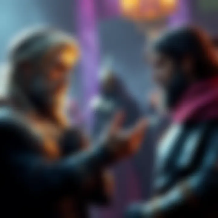 Two people discussing the strongest human character in PD history, with one person representing King Arthur and the other mentioning another legendary figure.