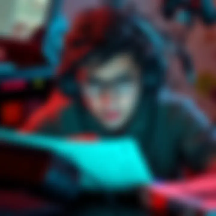 A new game developer looking frustrated while surrounded by outdated manuals and AI tools, representing the struggle in learning game development.