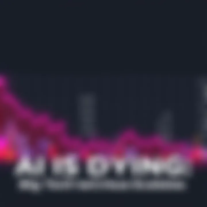 A visual representation of major tech companies facing financial difficulties, depicting a downward trend in stock prices with a gray background.
