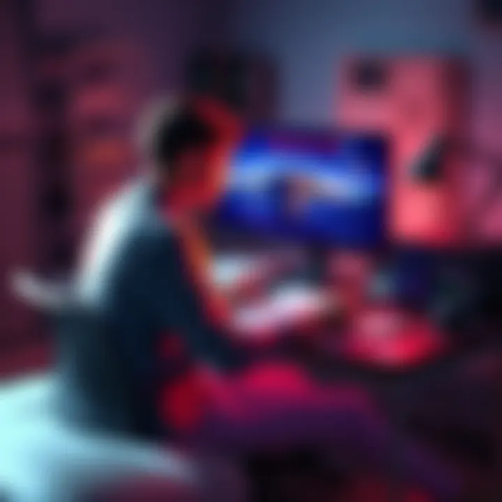 A student sits at a desk, surrounded by notes and a laptop, contemplating names for his new operating system. On the screen are the proposed names: Nebulus OS, IronGate, and PrisimOS.