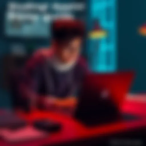 A student sitting at a desk with a laptop, looking for guidance on proxy modeling techniques for their final project.