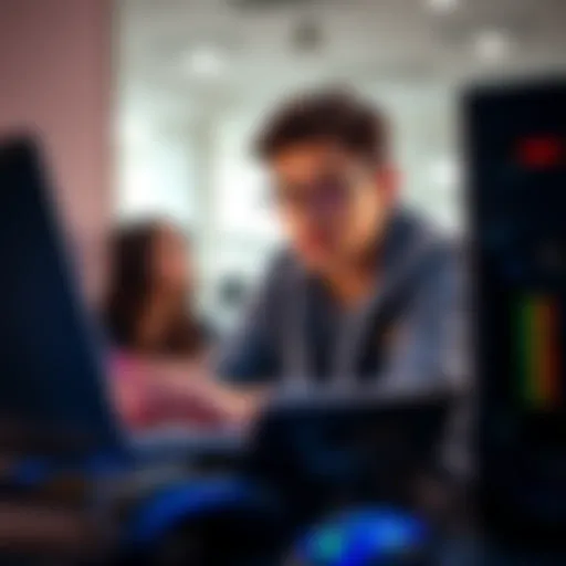 A university student comparing a high-powered laptop and a desktop computer for software engineering tasks