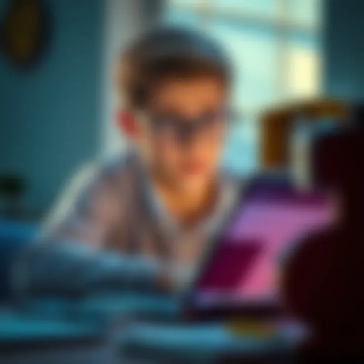 A student looks worried while checking their paper on a laptop with a notification about AI detection