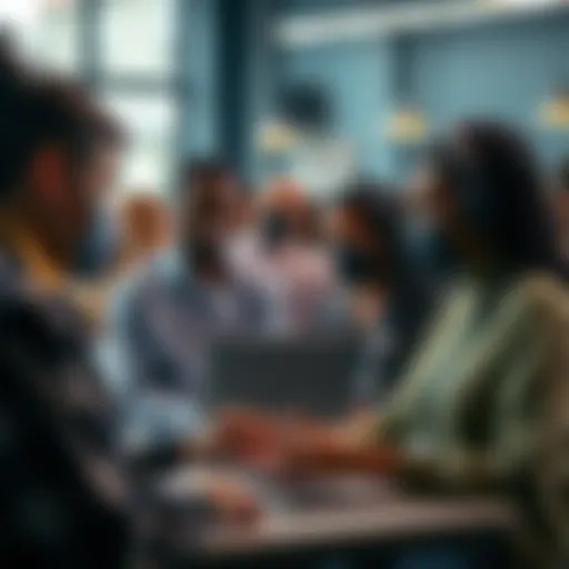 A group of diverse individuals engaged in a hands-on AI workshop, showcasing practical skills rather than traditional education credentials.