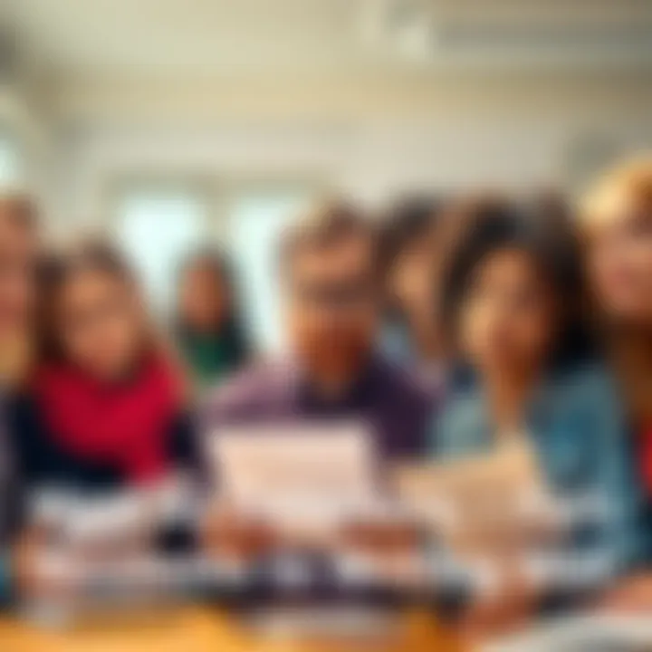 A group of diverse students express frustration over AI detection tools, showing their written assignments and discussing unfair penalties for writing well.