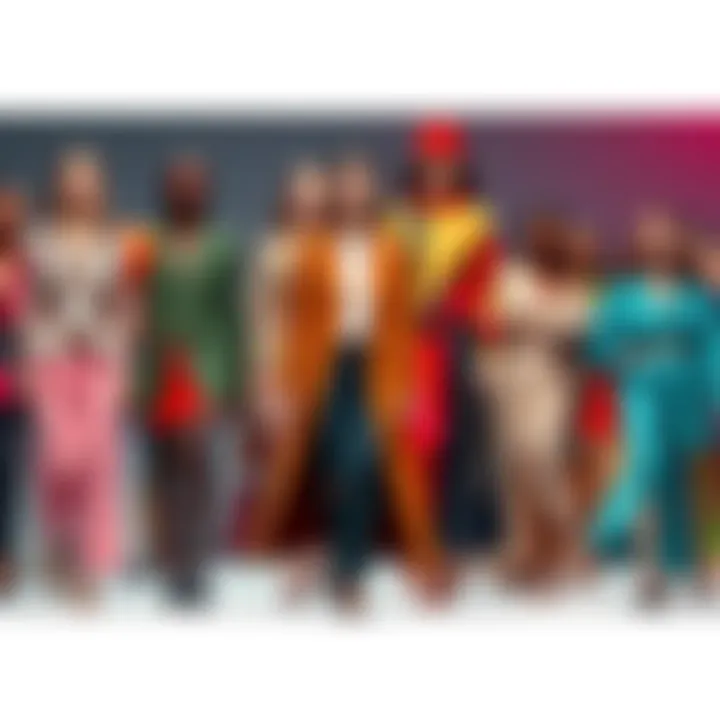 A showcase of diverse fashion outfits on models, highlighting styles and colors, inviting viewers to vote for their favorites.