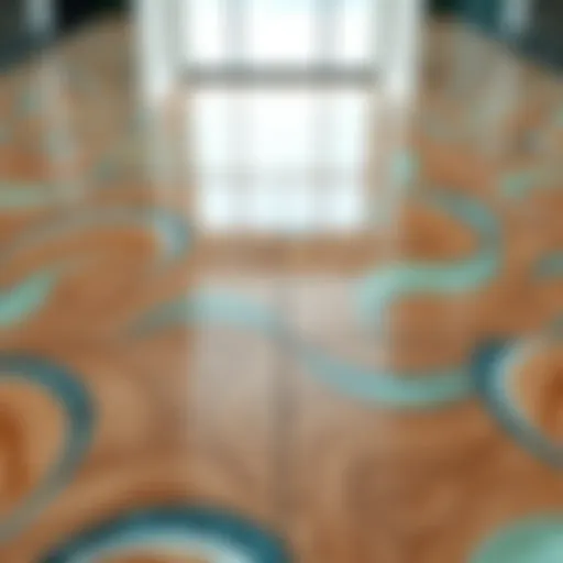 A close-up view of a beautifully designed floor featuring realistic PBR textures and patterns