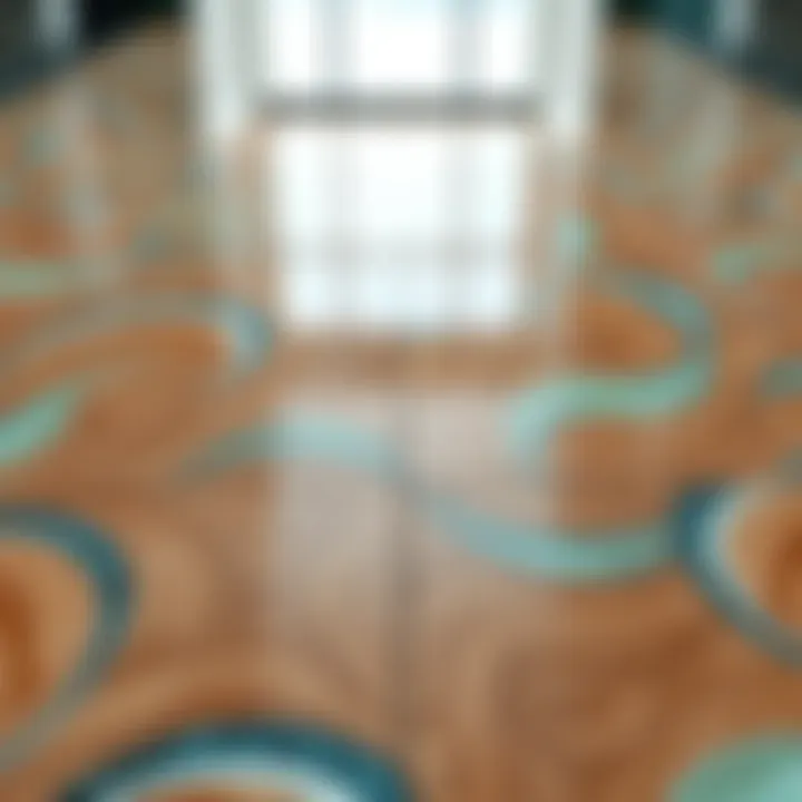 A close-up view of a beautifully designed floor featuring realistic PBR textures and patterns