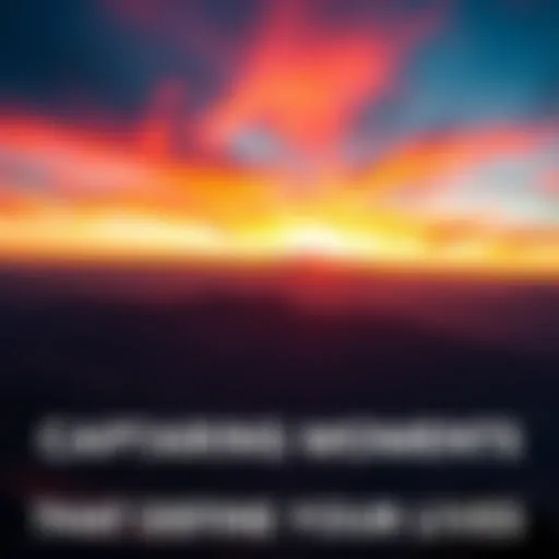 A breathtaking sunset with vibrant colors illuminating mountain peaks
