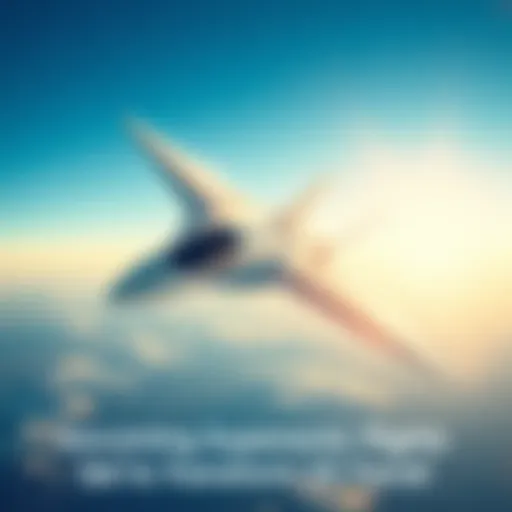A sleek supersonic jet soaring through a clear blue sky, showcasing advanced aviation technology