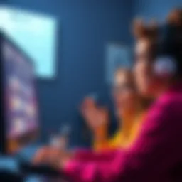 A group of people looking shocked at a computer screen displaying Discord messages
