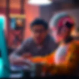 A person looking surprised while interacting with a chatbot on a laptop, expressing shock at the AI recalling personal career details.