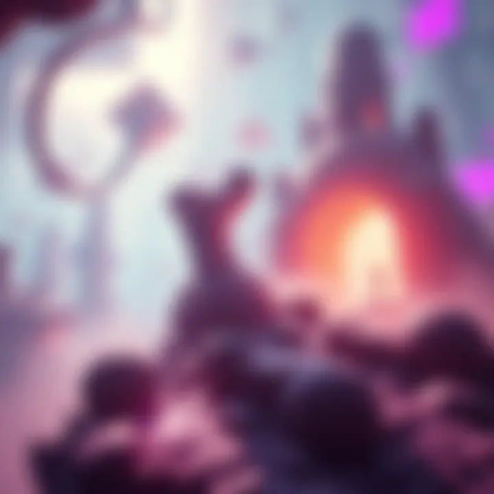 Surreal Game Environment A player explores a dreamlike world filled with unusual shapes and colors in LIMINOID.