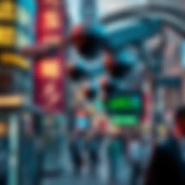 Multiple surveillance cameras mounted on a city street watching over pedestrians and traffic