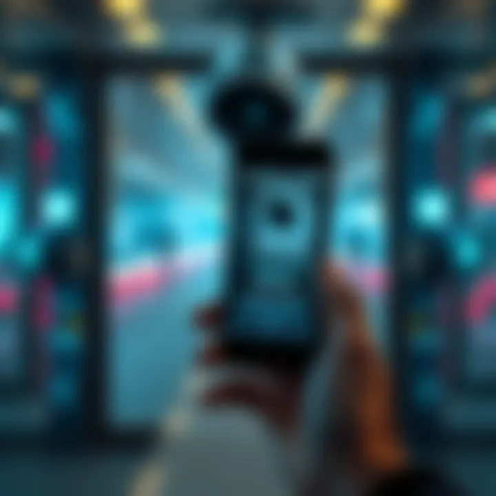 A person holding a smartphone displaying the Max app interface, symbolizing government surveillance on citizens.