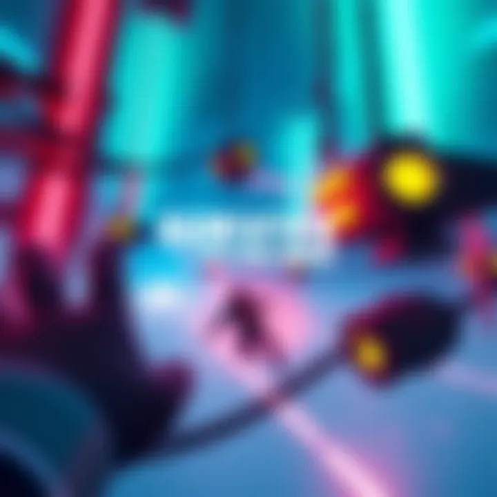 A player dodges traps and collects power-ups in Survive the Grid game
