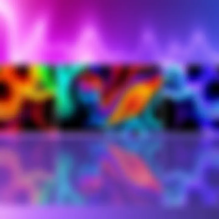A selection of vibrant image examples generated by SwarmUI Wan 2.2 showcasing various styles and colors, highlighting the technology's versatility.