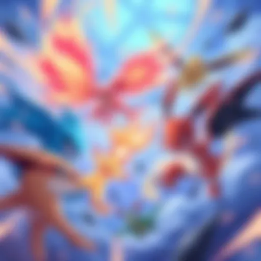 A colorful illustration showing Pokémon using switch abilities like Whirlwind and Baton Pass during a battle scene