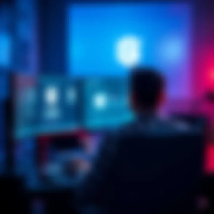 A person sitting at a computer, looking at the Claude interface while a ChatGPT logo is visible on the screen, showing the transition from one platform to another.