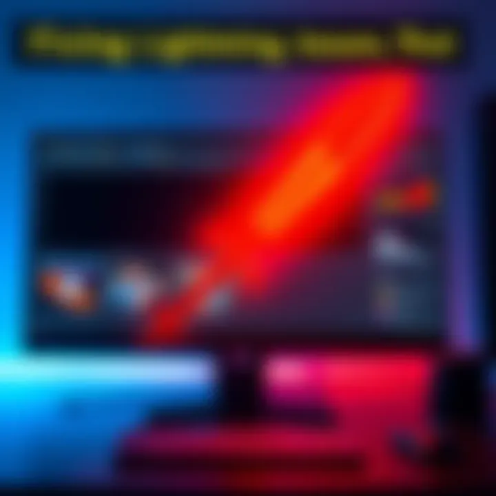 A computer screen showing a 3D sword model in Blender software with improved lighting effects applied to enhance its visual appeal