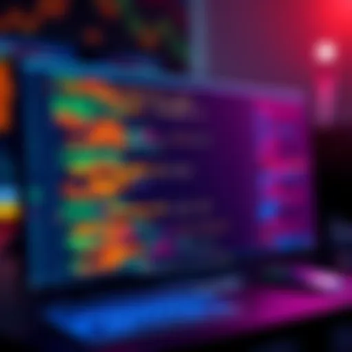 A computer screen displaying SYMBREC™ code with Google AI elements highlighted, showing the connection between coding and AI responses.