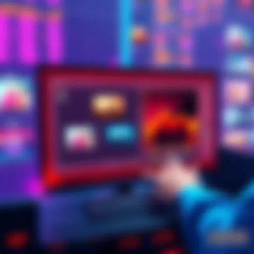 Illustration of a computer screen showing the SynthID-Bypass V2 tool interface with images being processed and a user interacting with it.