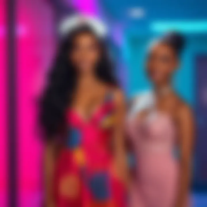 Syrenwe displays her beautiful figure in a colorful dress, a striking change from her usual nurse attire, while Marina proudly smiles beside her.